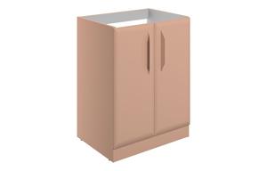 Stafford 600mm Floor Standing 2 Door Basin Unit (No Top) - Matt Apricot